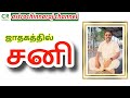 Saturn in Horoscope | ஜாதகத்தில் சனி  | DINDIGUL P.CHINNARAJ ASTROLOGER INDIA