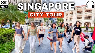 🇸🇬8k - Singapore City Tour | Singapore City Centre Tour | Cleanest Cities in the