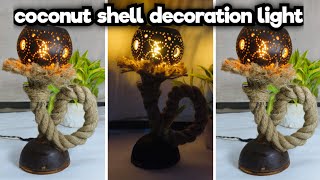 how to make a coconut shell decoration light / coconut shell craft ideas / master ideas