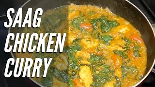 A quick and simple Spinach and Chicken Curry in 15 mins | Authentic