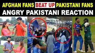 Upset Afghan Fans Thrash Pakistan Fans | ANGRY Pakistani Public Reaction | Sana Amjad
