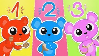 THE NUMBERS 🎶 Learn the numbers with the color bears! | Nursery Rhymes for kids