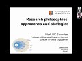 Webinar on Research Philosophies, Approaches and Strategies with Prof Mark Saunders