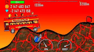 hill climb racing - tourist bus on volcano 🌋 | android iOS gameplay #640 Mrmai Gaming