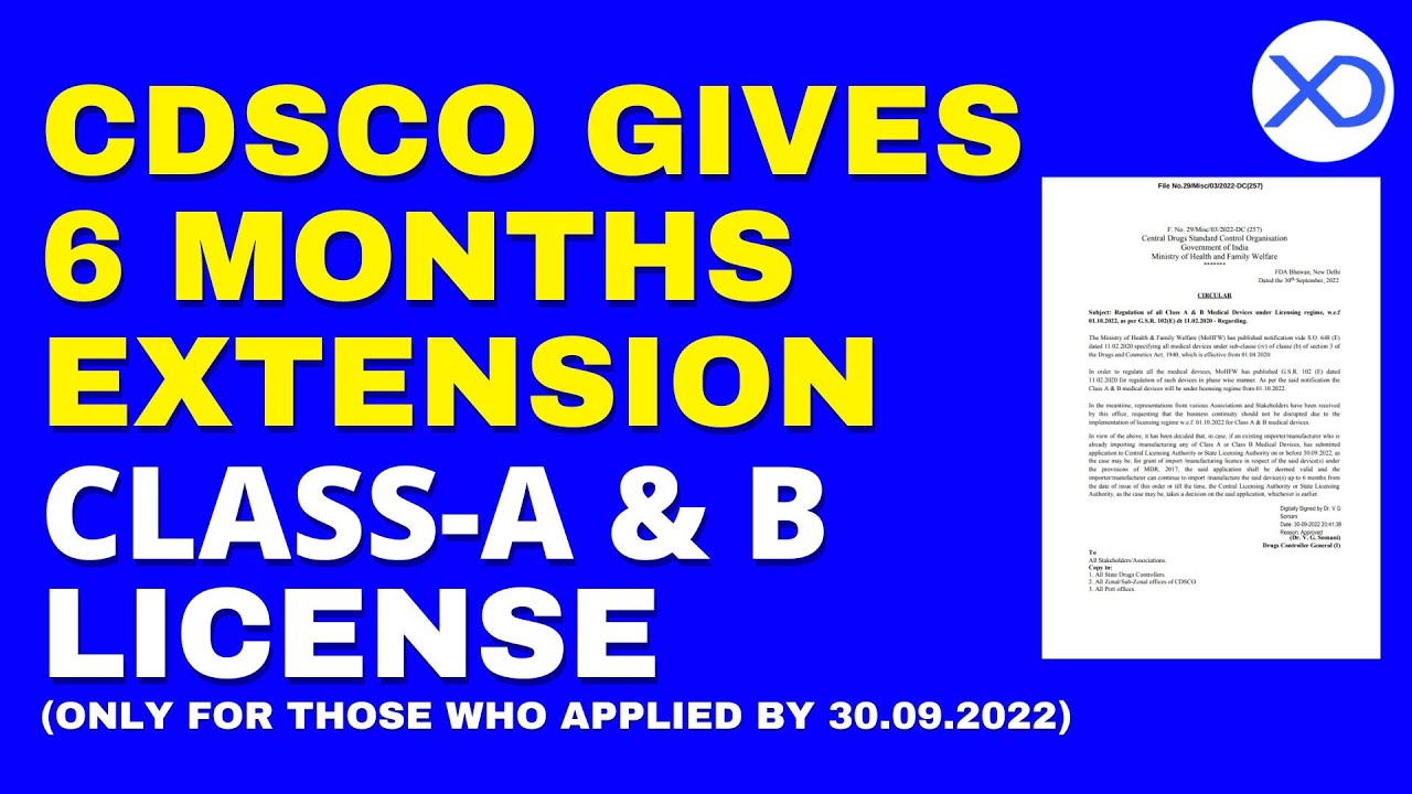 CDSCO Extends Class A & B Medical Device License Deadline By 6 Months ...