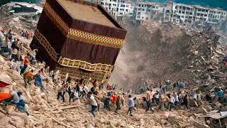 The Holy Kaaba in Mecca under attack by the forces of nature! Saudi Arabia in prayers