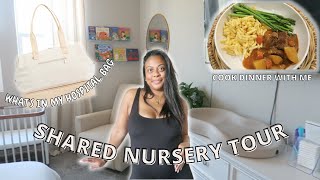 Nesting for baby| Gender Neutral Shared Nursery Tour| What you actually need in your hospital bag!