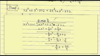 Proof of the Long Division Algorithm
