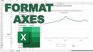 Data visualization in excel: better looking axis