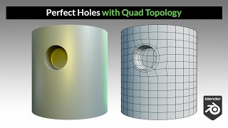 Perfect Holes with Quad Topology in Curved Surfaces | Blender Secrets