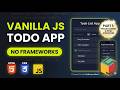 Build a Todo List App with HTML, CSS & Vanilla JavaScript | Beginner Tutorial + LocalStorage