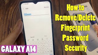 Samsung Galaxy A14: How to Remove/Delete Fingerprint Password Security