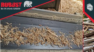 SHREDDING WET HARD WOOD with ROBUST UNIVERSAL INDUSTRIAL SHREDDER SD90XL