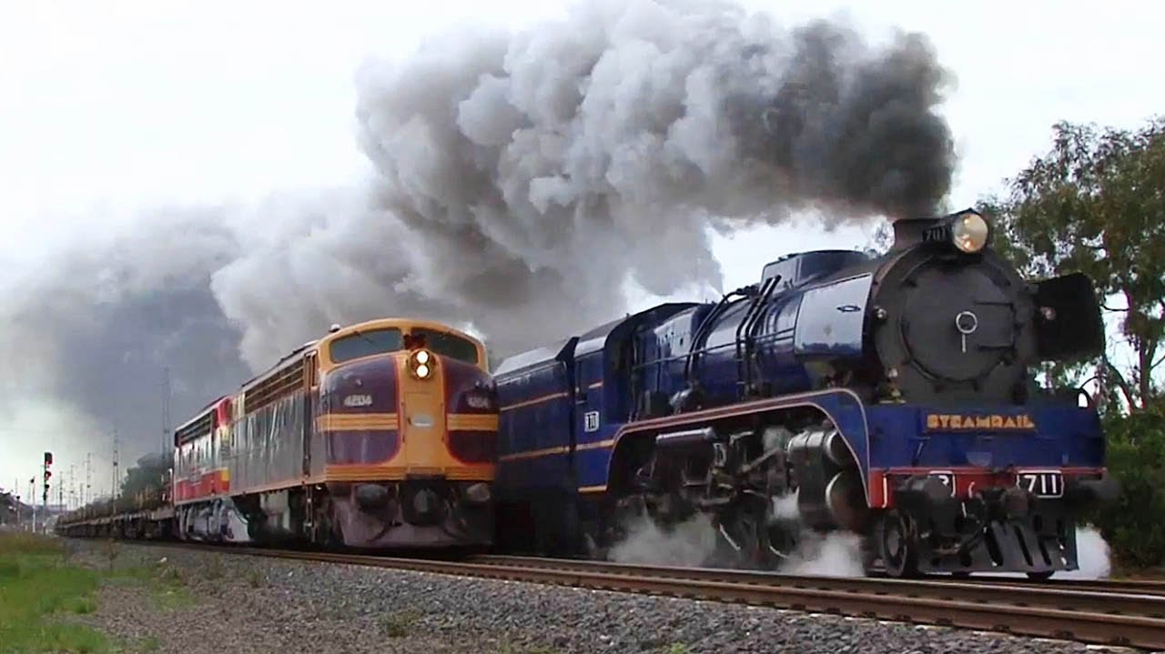 Steam And Diesel Parallel - R711 To Bacchus Marsh: Australian Trains ...