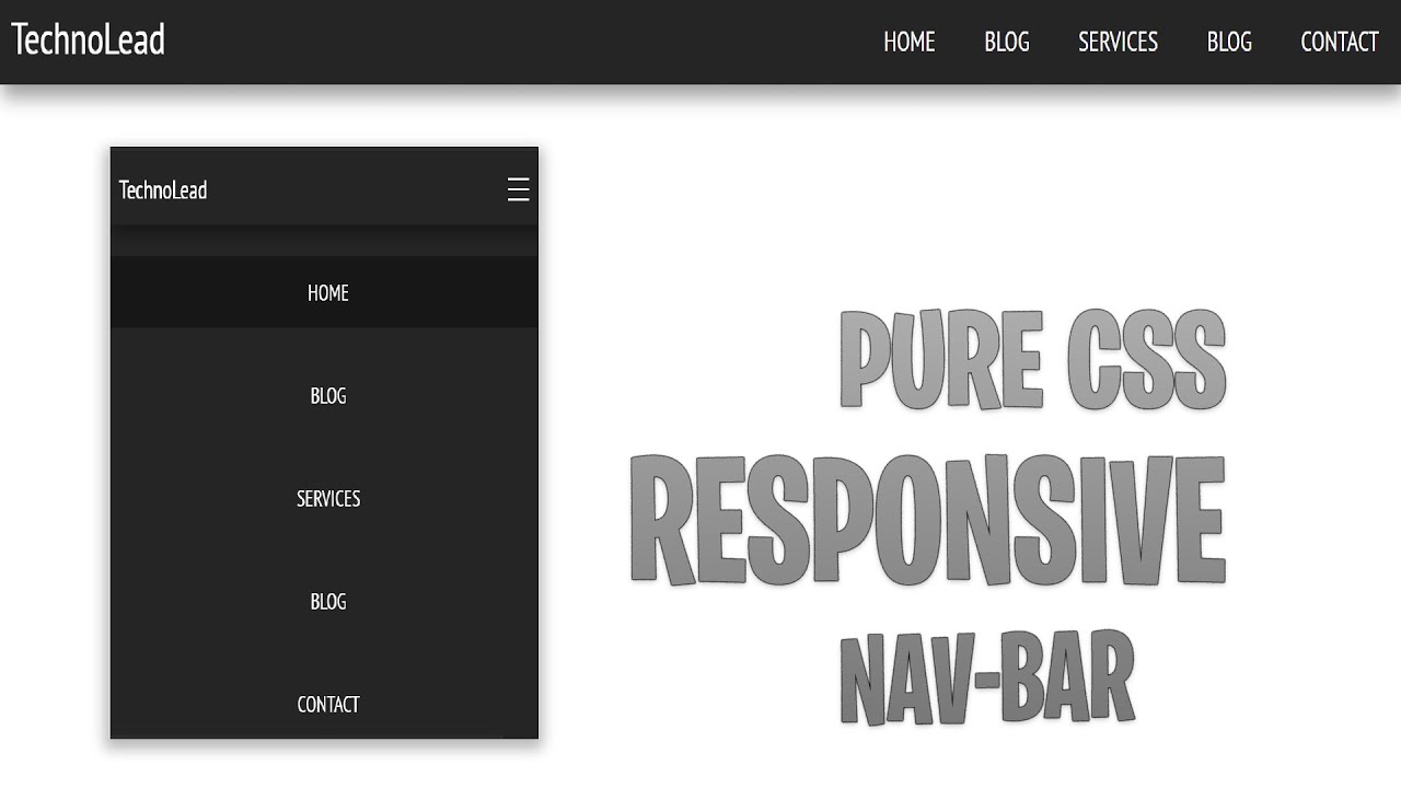 Use the bars. Navigation Bar CSS. Menu Bar CSS. Navbar html CSS. Navigation menu CSS.