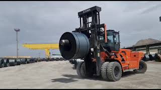 SOCMA HNF-300 30t load capacity forklift working videos #socma #forklift  #steel   #fy  #fyp