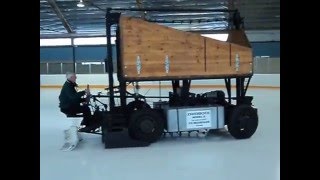 Restored Zamboni Model A test drive at Paramount Iceland