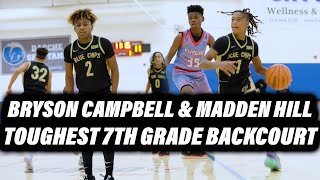 Madden Hill and Bryson Campbell toughest 7th grade backcourt Liv On Blue Chips vs Sa Future