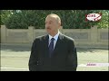 azerbaijani president attends opening of highway in jalilabad