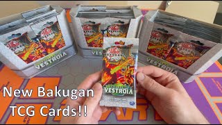 Opening 36 Booster Packs of *Brand New* Shields of Vestroia Bakugan TCG Cards!!