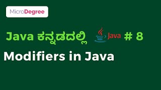 Modifiers in Java | Java in Kannada #8