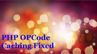 PHP OPCode Caching NOT enabled