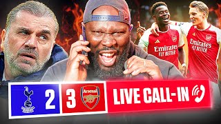 LIVE! Tottenham 2-3 Arsenal POST GAME | Call In Show @kgthacomedian