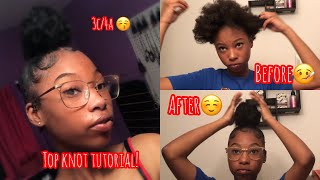 New Method Top Knot Ninja Bun Natural Hair Tutorial New Coconut Oil Eco Styler Gel