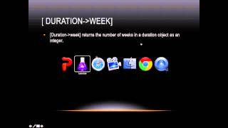 Lasso Programming: [duration→week]