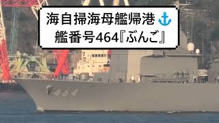 海自掃海母艦帰港⚓艦番号464『ぶんご』