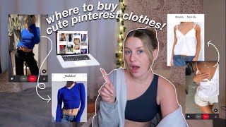 Finding aesthetic Pinterest clothes so u don't have to!!  ~where to buy them~