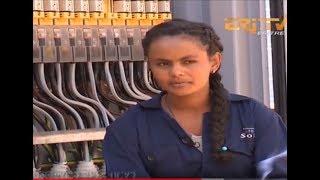 Young Eritrean engineers building solar system Infrastructure