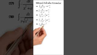Integral Calculus Formulas