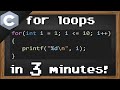 C for loops in 3 minutes! 🔁