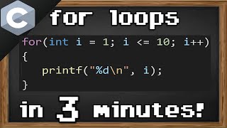 C for loops in 3 minutes! 🔁