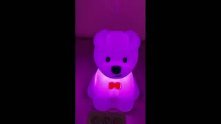 HAPPYBAG Night Light for Kids,LED Cute Lamps Rechargeable Sleep Nursery Bedside Lamp Review, Very cu