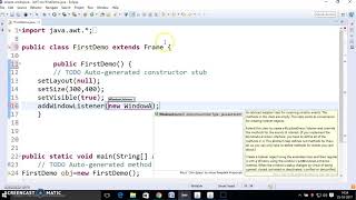 11 Java AWT program to close Frame using Window Adapter