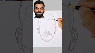 How to draw Virat Kohli Drawing #drawing #viratkohli #art