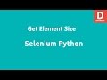 Selenium Python Get Element Size
