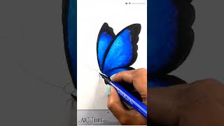 Butterfly 🦋 Brush pen Drawing ~ #shorts #butterfly #butterflydrawing #brushpen #drawing