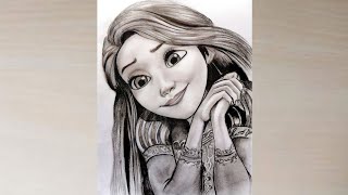 How To Draw Rapunzel | Anime Girl Drawing Cute easy | how to draw rapunzel from tangled