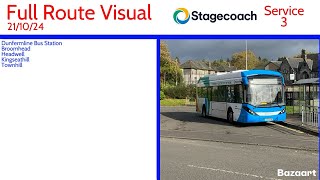 Stagecoach Fife Service 3 Dunfermline to Townhill • E200EV 64023 LG23FHP • FRV 21/10/24