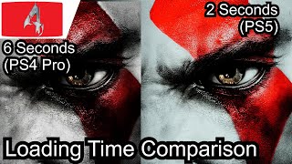 God of War 3 PS4 Pro vs PS5 Backward Compatibility Load Time Comparisons