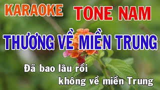 Thương Về Miền Trung Karaoke Tone Nam Nhạc Sống - Phối Mới Dễ Hát - Nhật Nguyễn