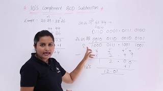 BCD Subtraction using 10's Complement Example