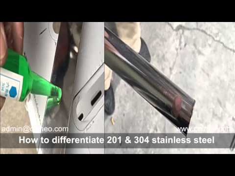 How to differentiate S.S.201 & S.S.304 (stainless steel testing liquid) How to differentiate S.S.201 & S.S.304 (stainless steel testing liquid)