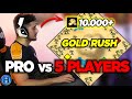 Starting With 10000 Gold ON GOLD RUSH | 1v5 AoE2