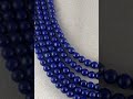 NATURAL BLUE LAPIS LAZULI BEADS ROUND 9MM 5 LINE 939 CTS GEMSTONE FINE NECKLACE