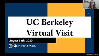 UC Berkeley Virtual Campus Visit - Friday, August 14, 2020