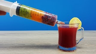 How To Make Fruit Drinks Using Syringe